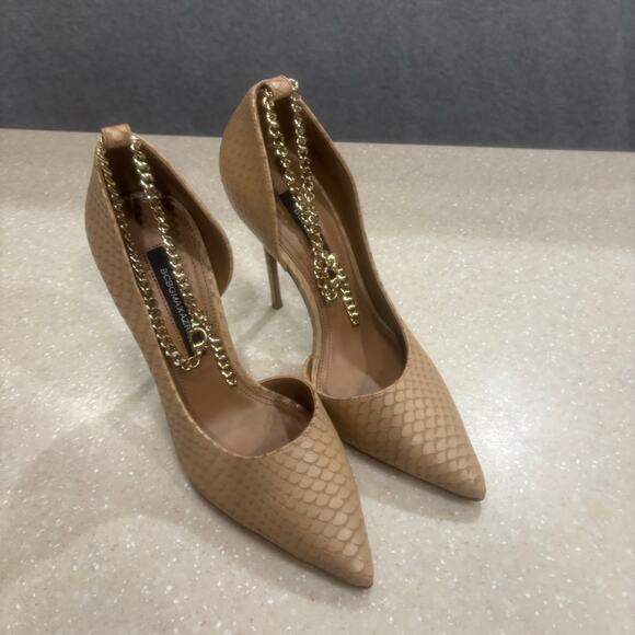 BCBGMAXAZRIA Nexxa Women's Size 6 Almond Snake Print Carrano Dress Pump Heels - Picture 8 of 11